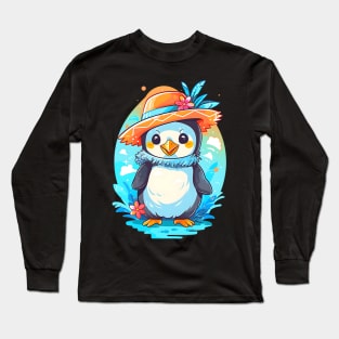 Tropical Penguin Lovers Long Sleeve T-Shirt
